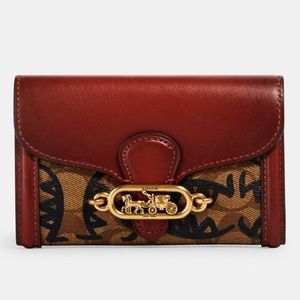 NWT COACH 2878 Jade Medium Envelope With Rexy